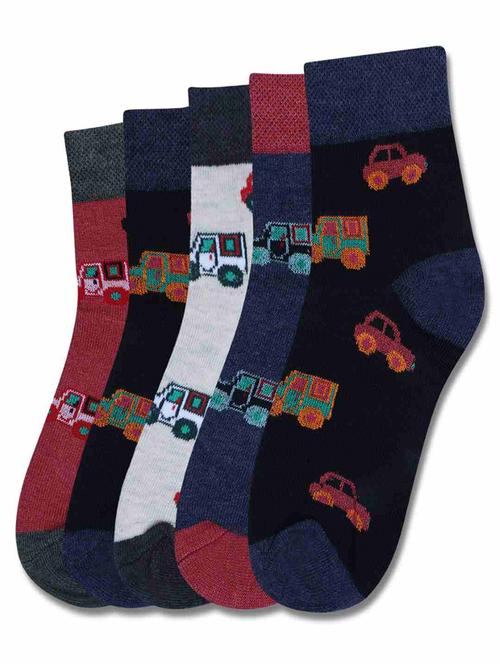 boys printed ankle length socks combo - 21588809 - Standard Image - 0