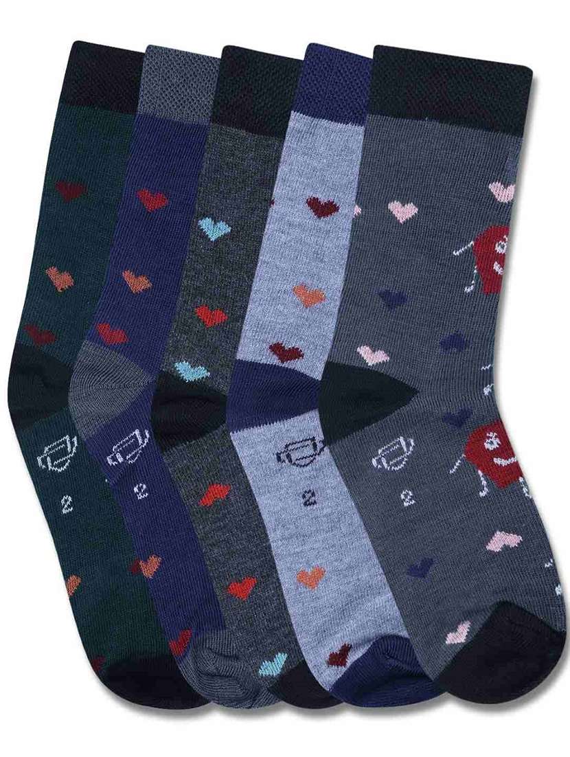 boys printed ankle length socks combo