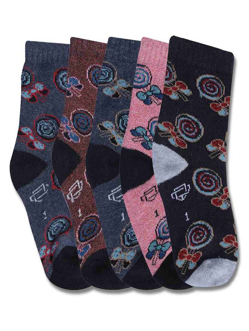 boys printed ankle length socks combo