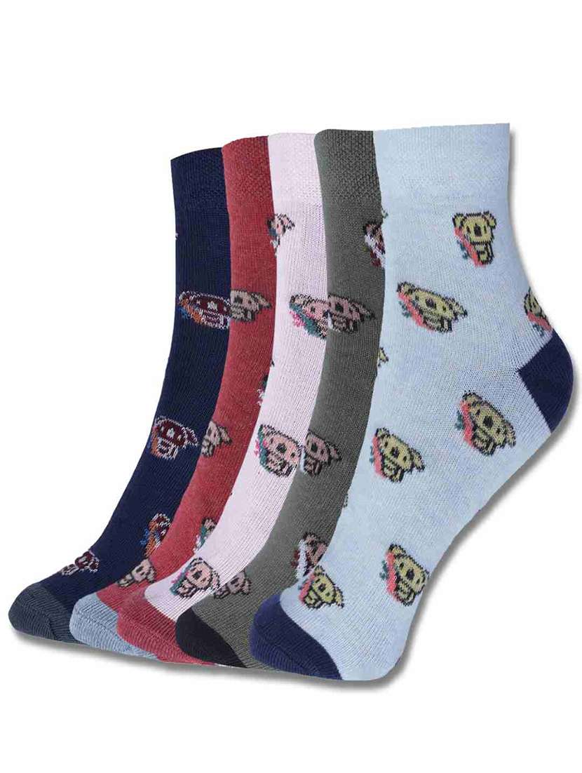 boys printed ankle length socks combo