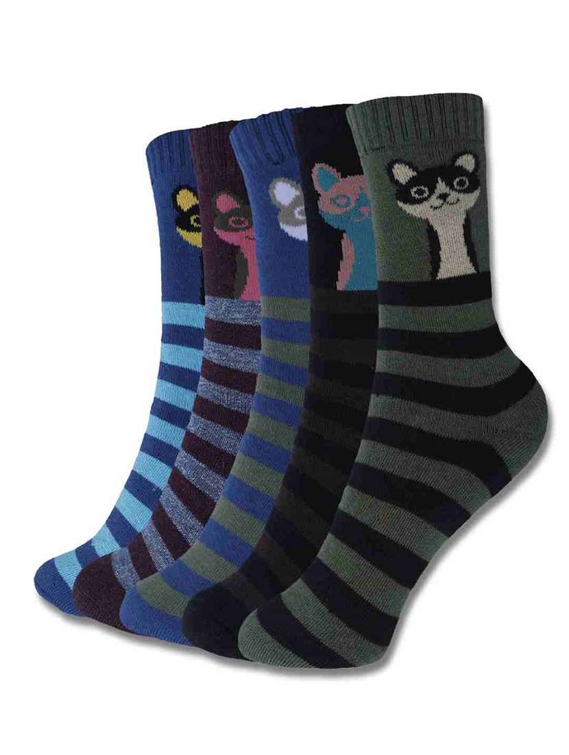 boys printed ankle length socks combo
