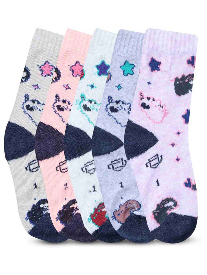 boys printed ankle length socks combo