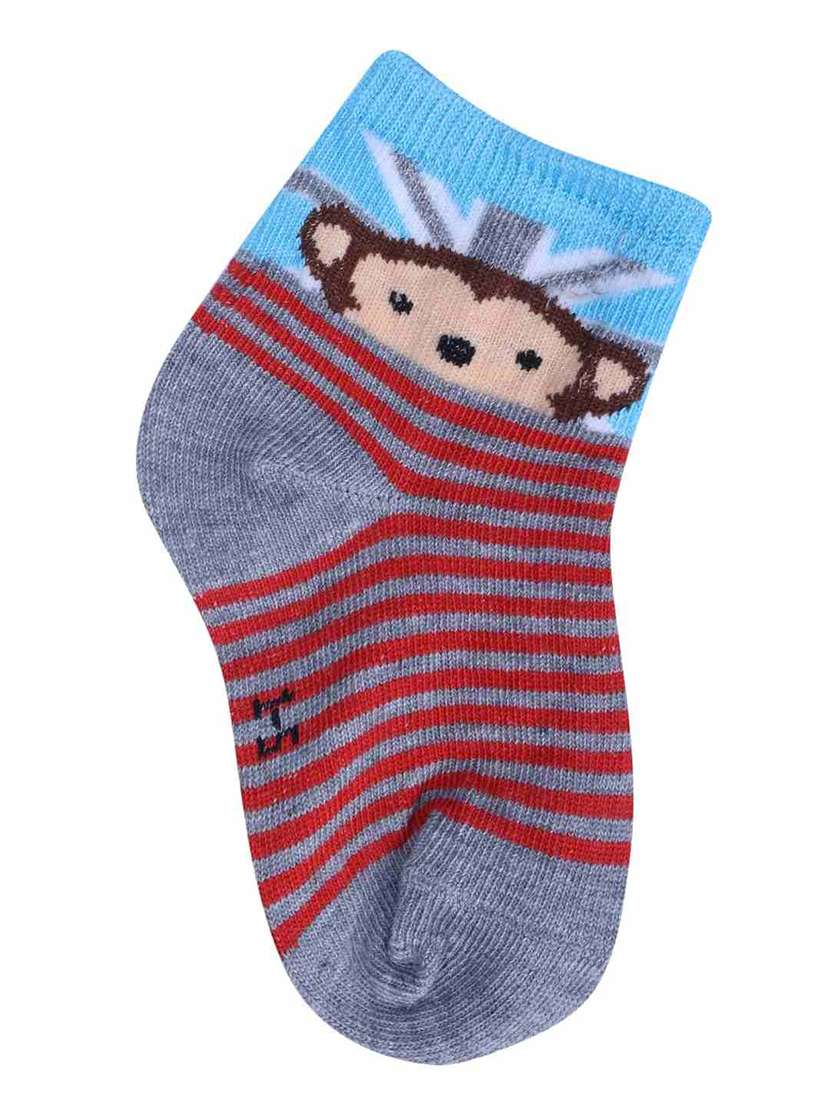 boys printed ankle length socks combo - 21588875 -  Standard Image - 3