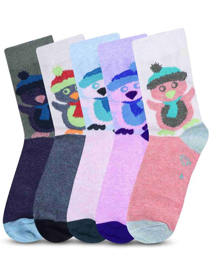 boys printed ankle length socks combo