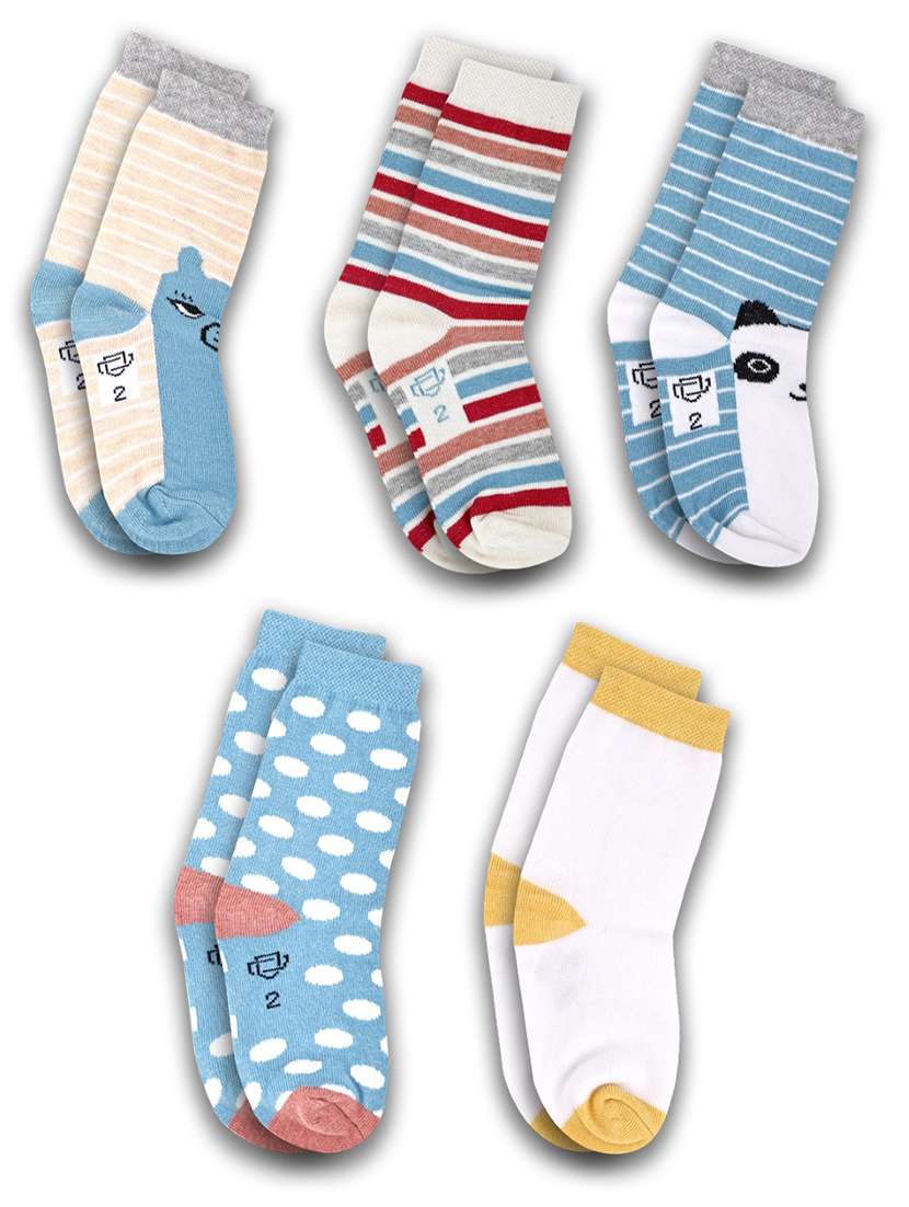 boys pack of 5 above ankle length sock