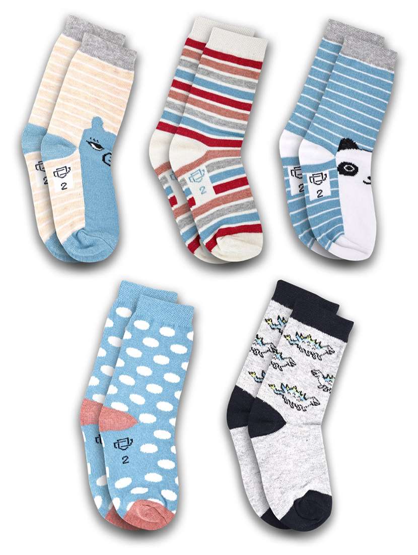 boys pack of 5 above ankle length sock