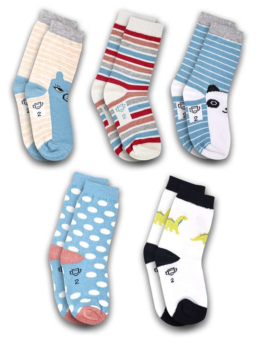 boys pack of 5 above ankle length sock