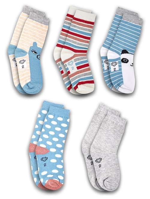 boys pack of 5 above ankle length sock - 21589098 -  Standard Image - 0