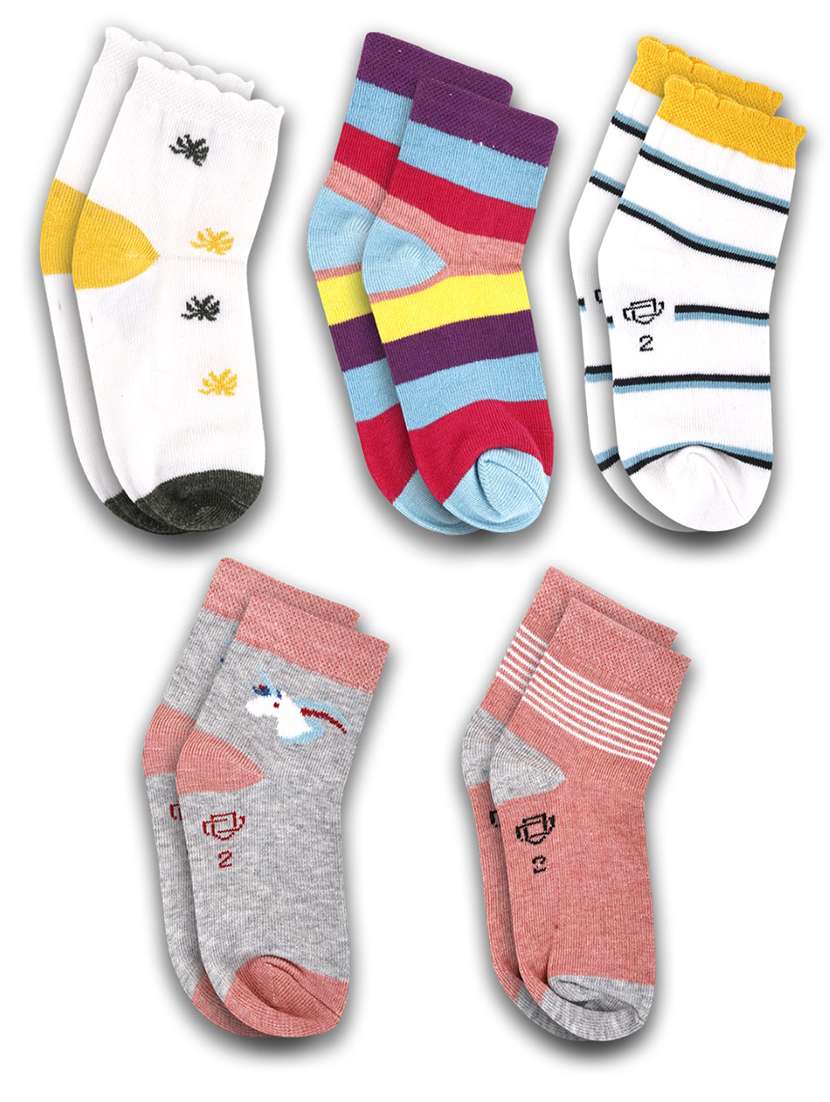 boys pack of 5 ankle length sock