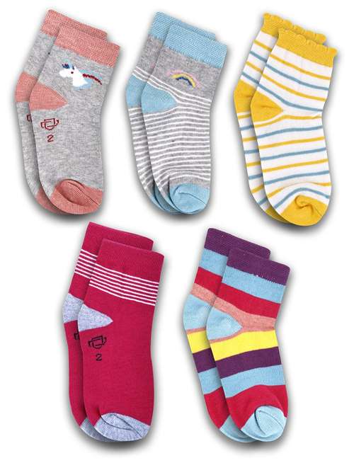 boys pack of 5 above ankle length sock - 21589127 -  Standard Image - 0
