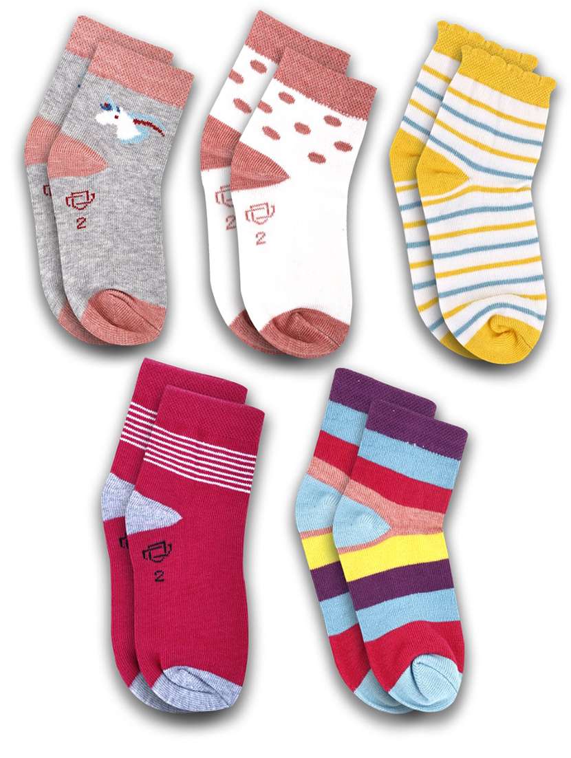 boys pack of 5 above ankle length sock