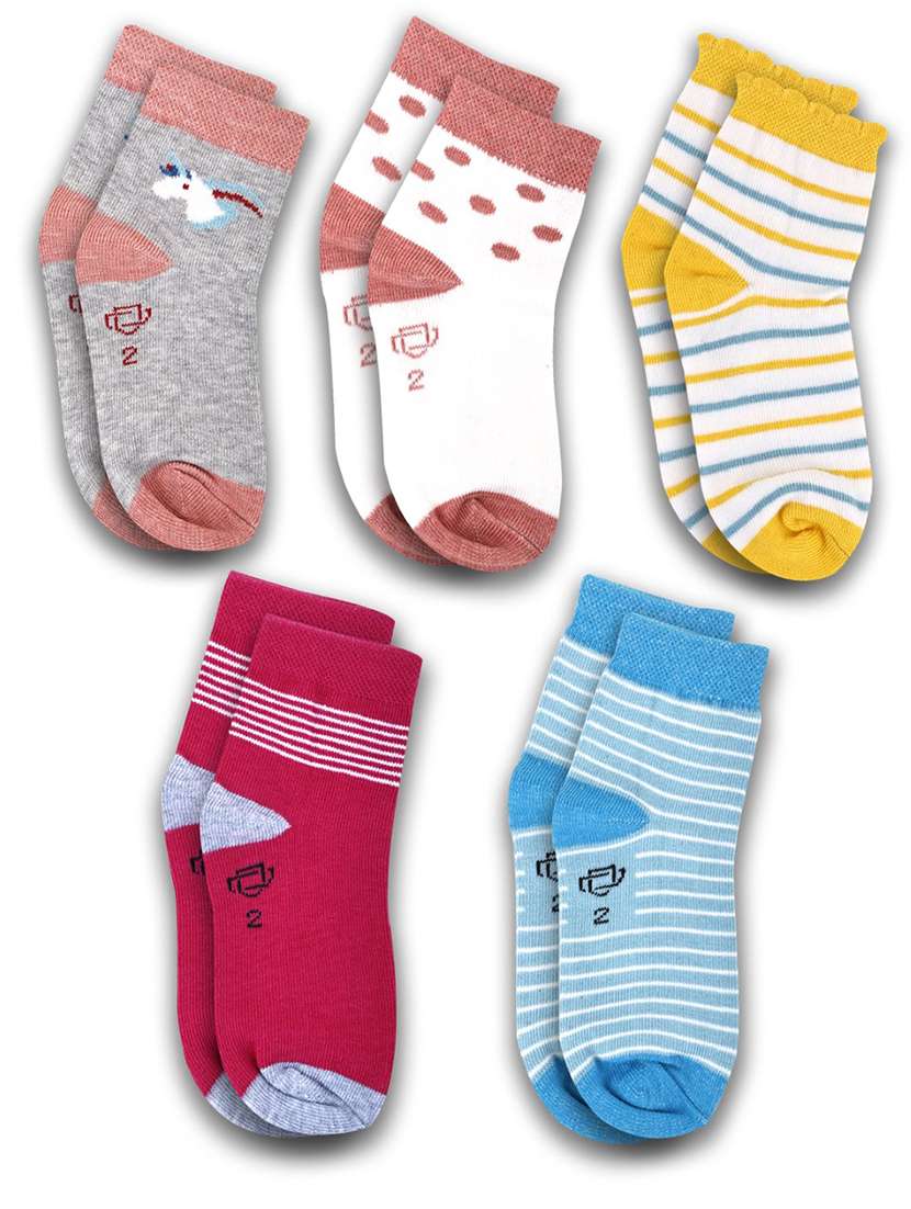 boys pack of 5 above ankle length sock