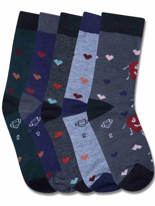 kids pack of 5 above ankle length socks - 21589162 - Standard Image - 0