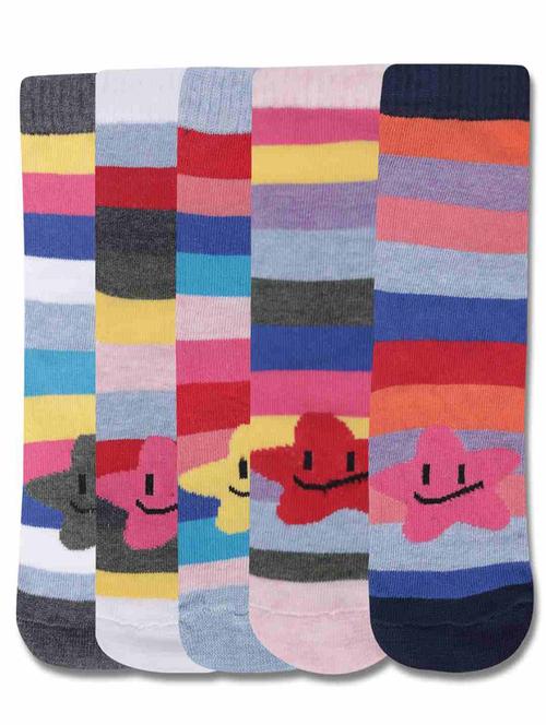 kids pack of 5 ankle length socks - 21589171 - Standard Image - 0