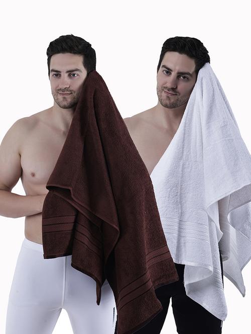pack of 2 solid ultra-absorbent bath towel for men and women - 21589365 -  Standard Image - 0