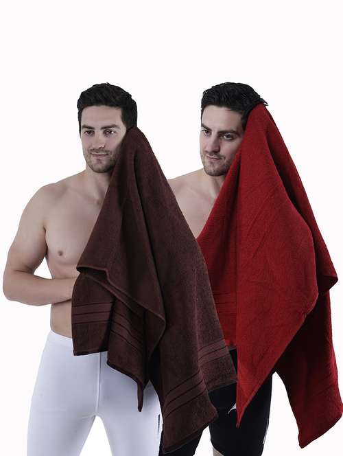 pack of 2 solid ultra-absorbent bath towel for men and women - 21589370 -  Standard Image - 0