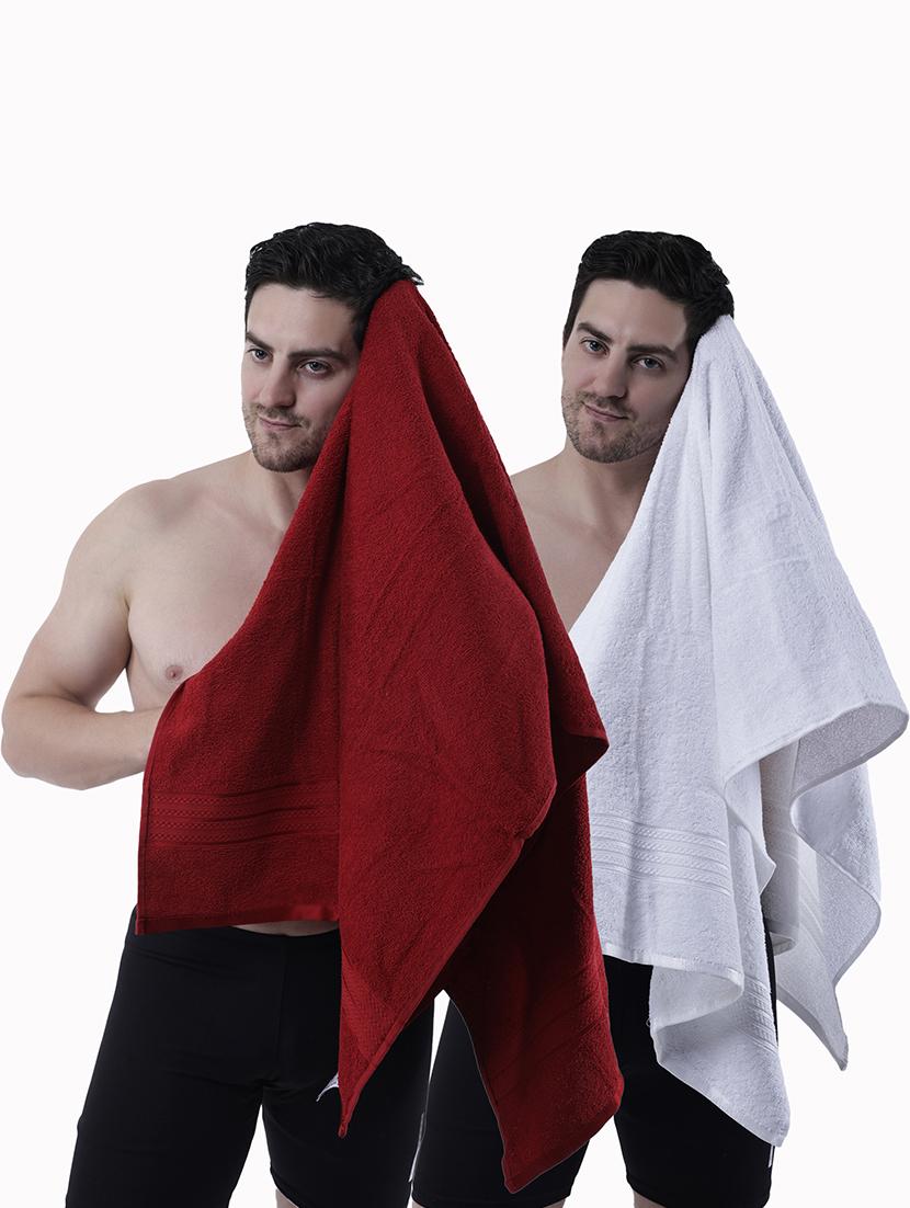 pack of 2 solid ultra-absorbent bath towel for men and women - 21589374 - Zoom Image - 0