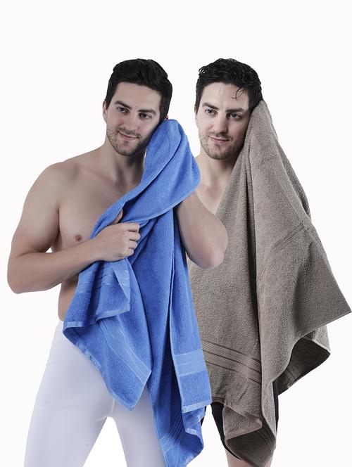 pack of 2 solid ultra-absorbent bath towel for men and women - 21589380 -  Standard Image - 0