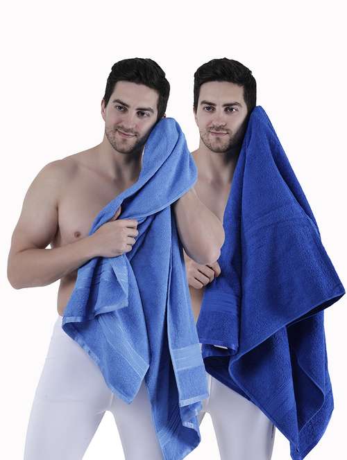 pack of 2 solid ultra-absorbent bath towel for men and women - 21589382 -  Standard Image - 0