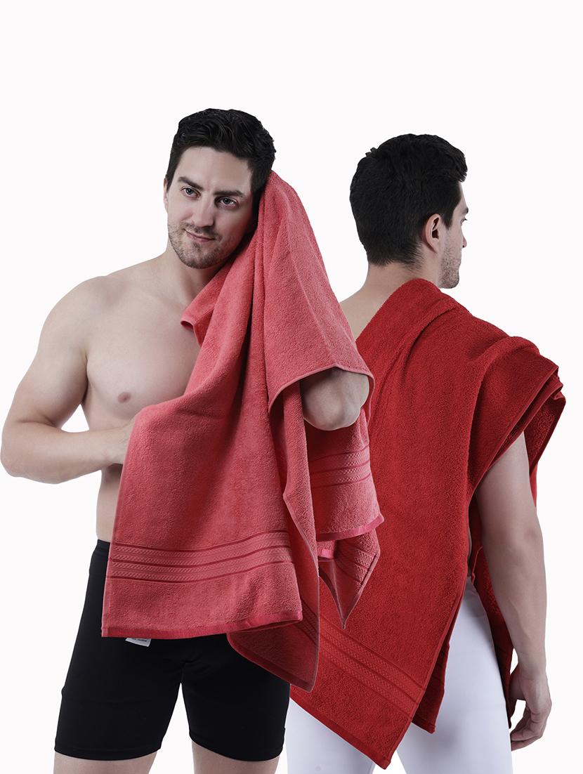 pack of 2 solid ultra-absorbent bath towel for men and women