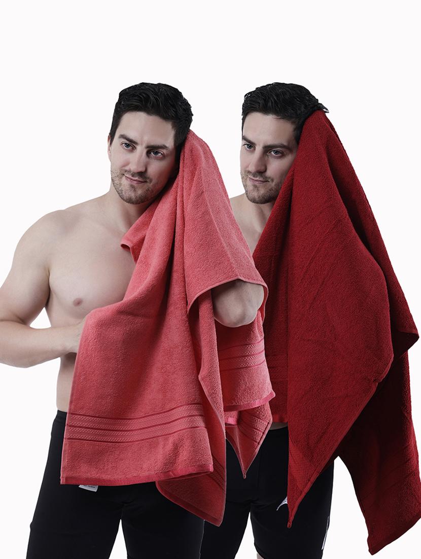 pack of 2 solid ultra-absorbent bath towel for men and women - 21589399 - Zoom Image - 0