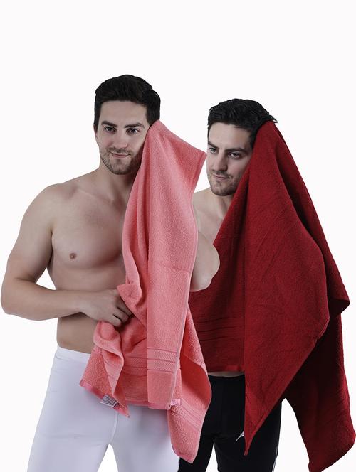 pack of 2 solid ultra-absorbent bath towel for men and women - 21589415 - Standard Image - 0