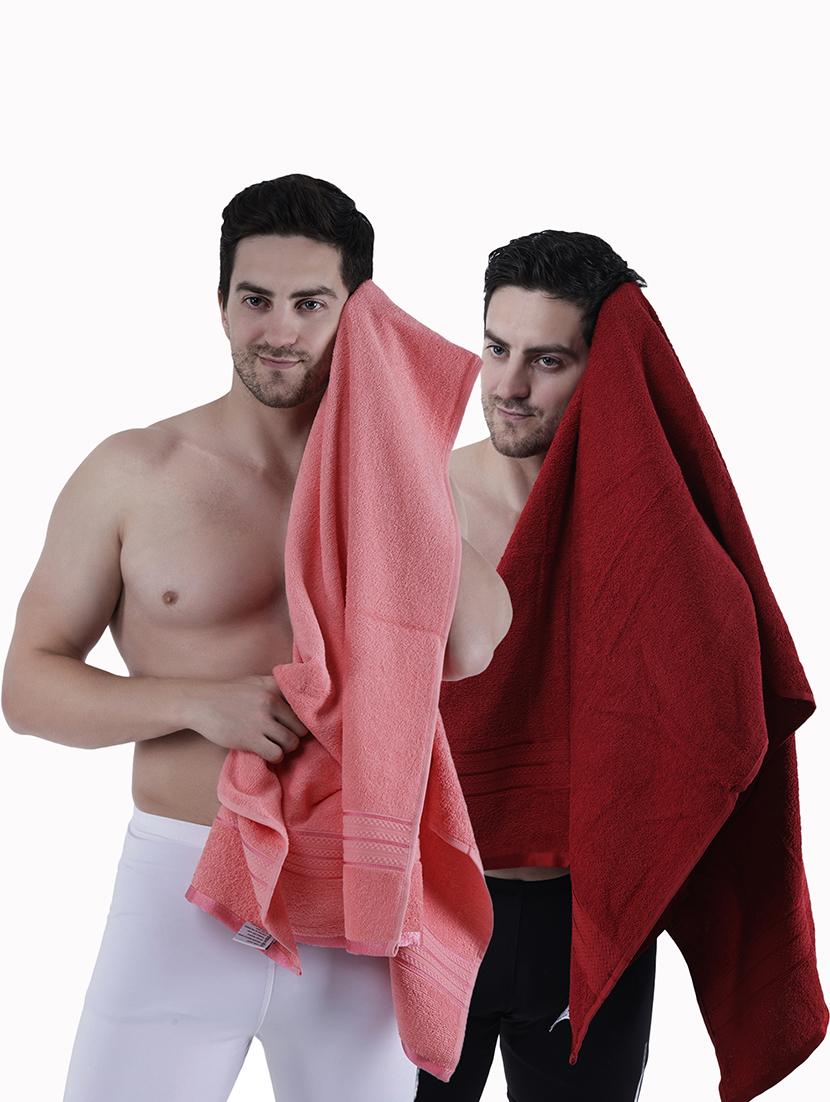 pack of 2 solid ultra-absorbent bath towel for men and women - 21589415 - Zoom Image - 0