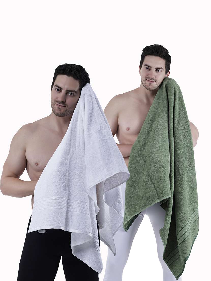 pack of 2 solid ultra-absorbent bath towel for men and women - 21589423 -  Zoom Image - 0