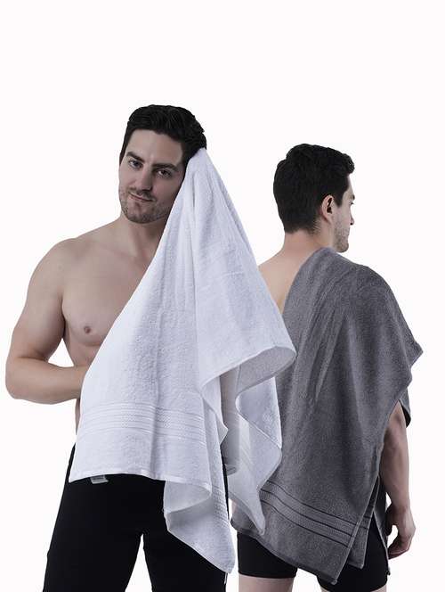 pack of 2 solid ultra-absorbent bath towel for men and women - 21589427 -  Standard Image - 0