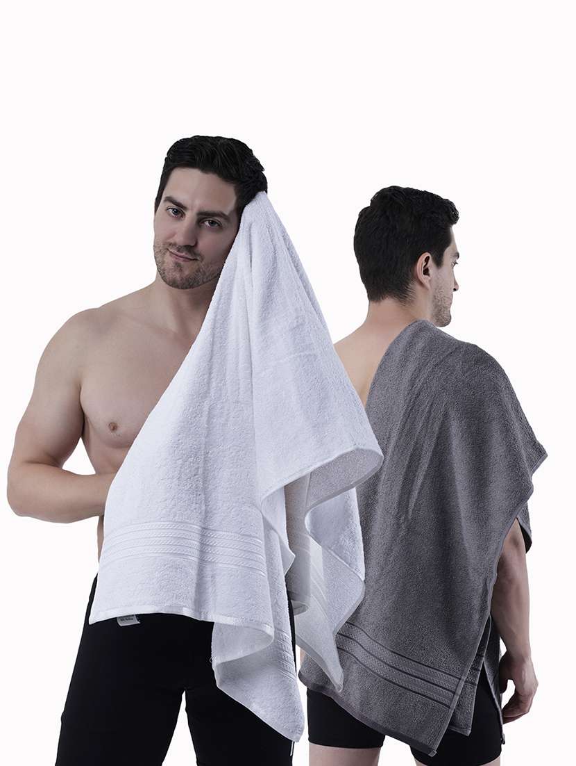 pack of 2 solid ultra-absorbent bath towel for men and women - 21589427 -  Zoom Image - 0