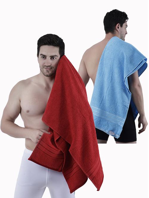 pack of 2 solid ultra-absorbent bath towel for men and women - 21589459 - Standard Image - 0