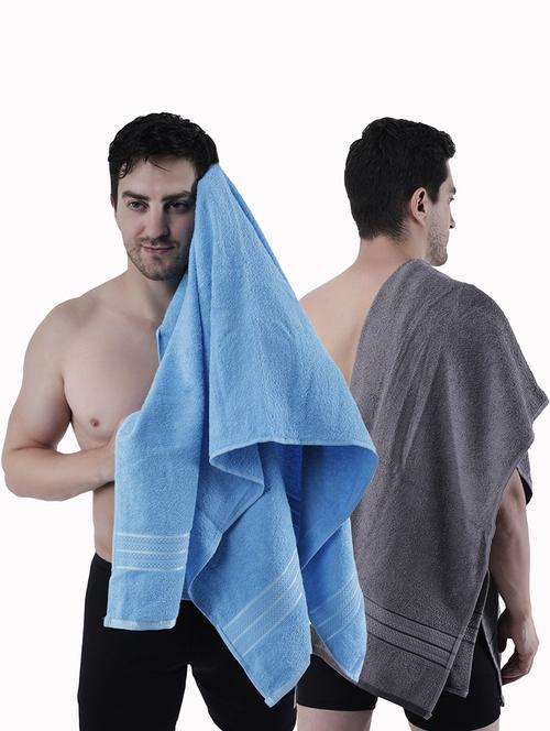 pack of 2 solid ultra-absorbent bath towel for men and women - 21589465 -  Standard Image - 0