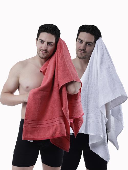 pack of 2 solid ultra-absorbent bath towel for men and women - 21589474 - Standard Image - 0