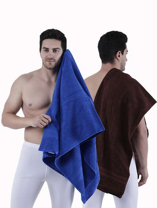 pack of 2 solid ultra-absorbent bath towel for men and women - 21589475 -  Standard Image - 0