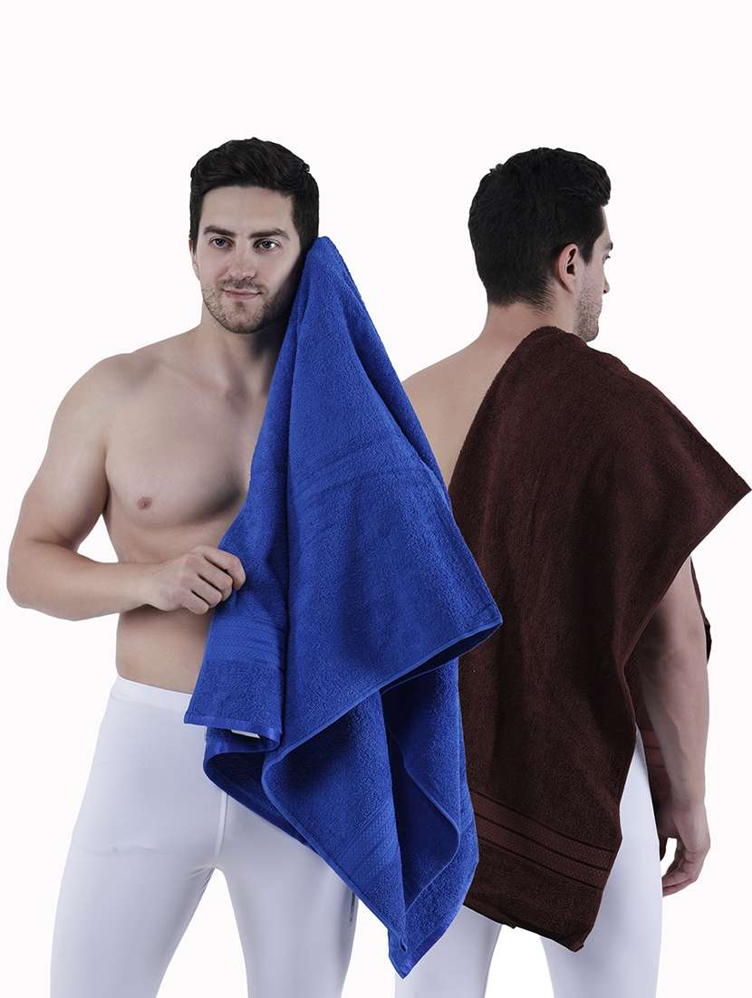 pack of 2 solid ultra-absorbent bath towel for men and women