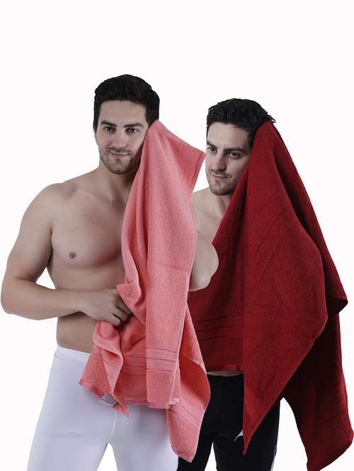 pack of 2 solid ultra-absorbent bath towel for men and women - 21589487 -  Standard Image - 0
