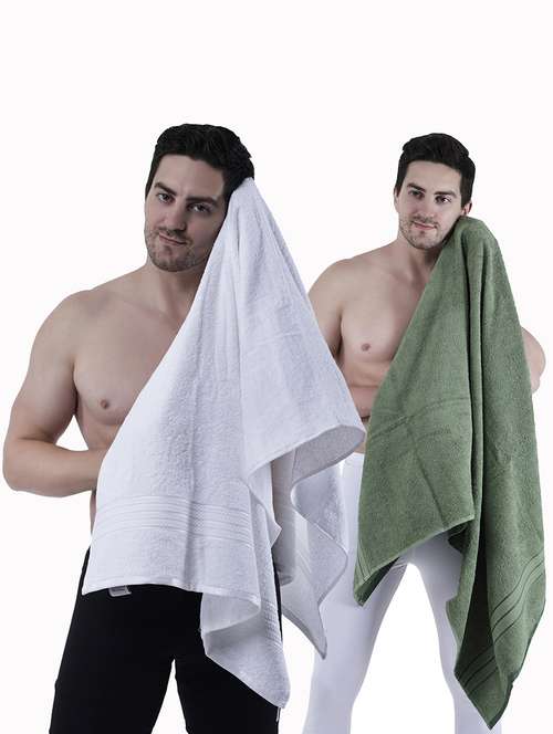pack of 2 solid ultra-absorbent bath towel for men and women - 21589500 -  Standard Image - 0