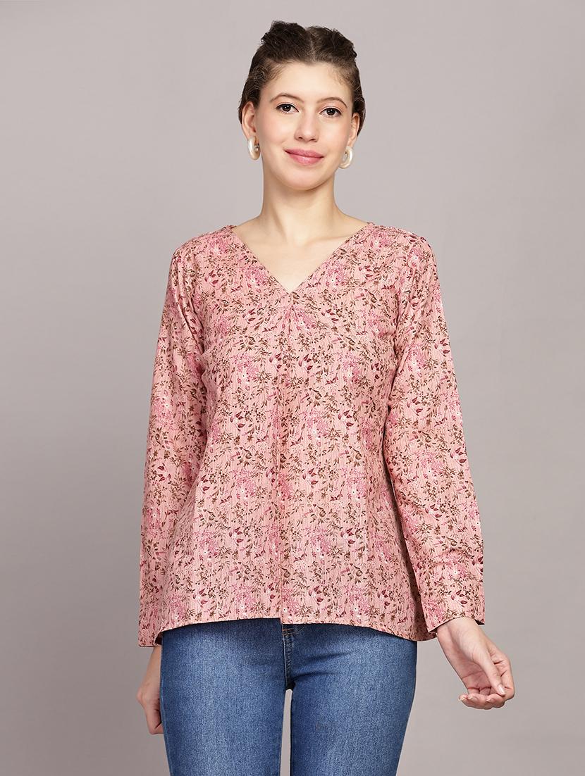 women floral printed long sleeves top
