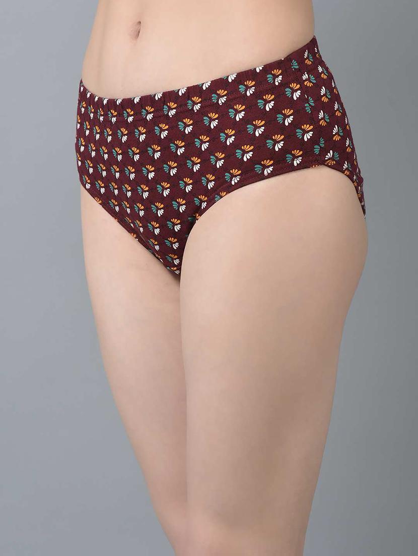 women printed mid rise hipster panty combo - 21592819 - Standard Image - 3