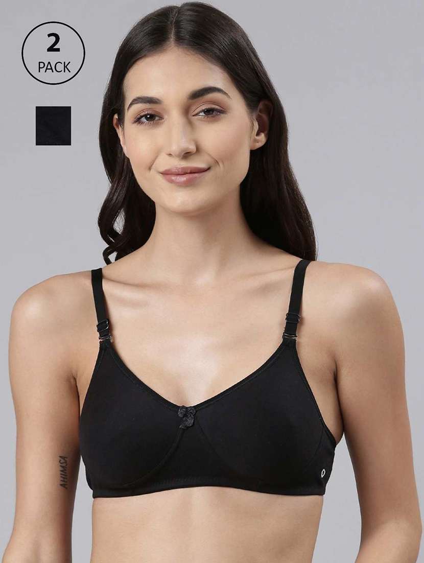 women solid full coverage everyday bra combo