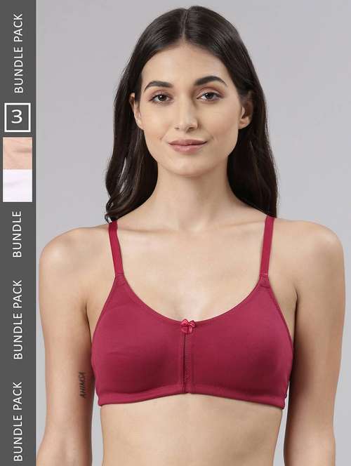 women solid full coverage everyday bra combo - 21593013 -  Standard Image - 0