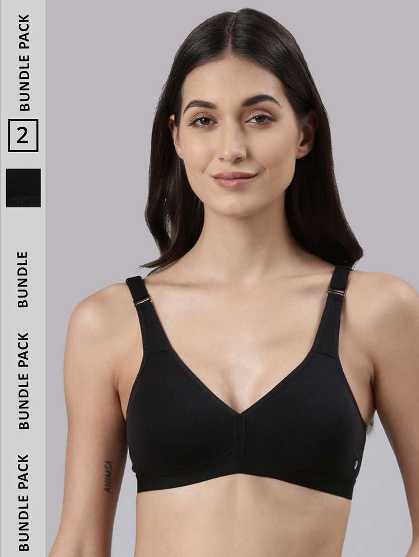 women solid full coverage everyday bra combo