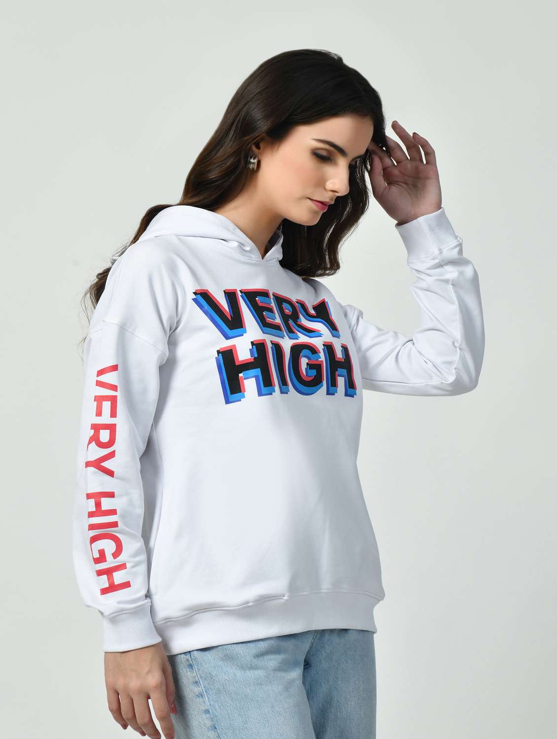 women white typography sweatshirt - 21593095 - Standard Image - 3