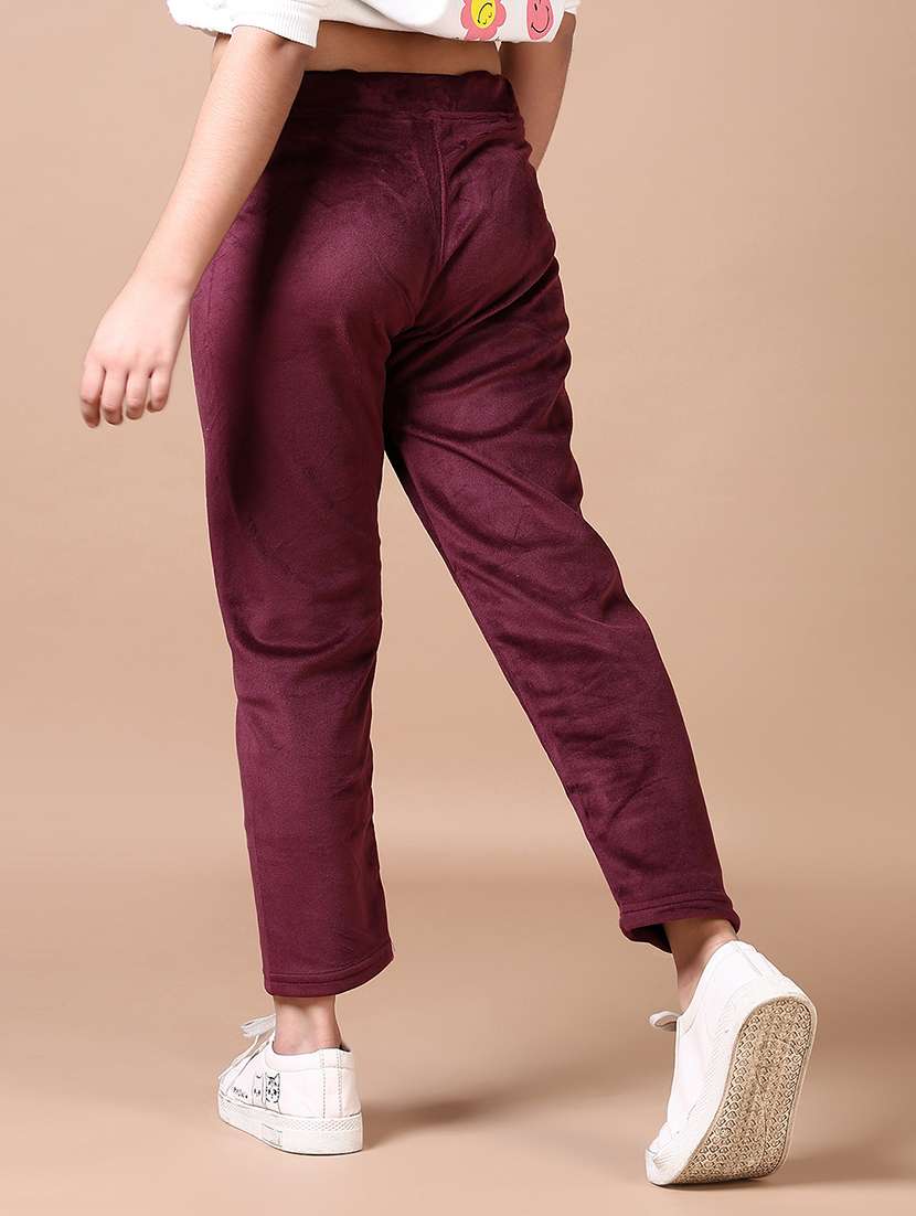 girls printed mid rise track pant - 21593365 -  Standard Image - 3