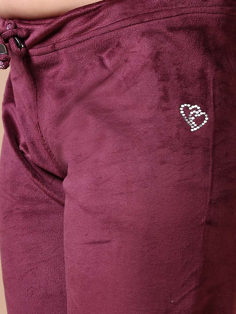 girls printed mid rise track pant - 21593365 -  Standard Image - 5