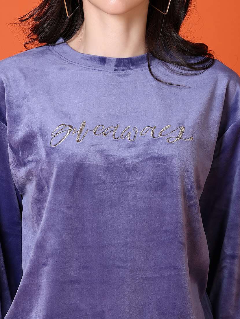 women typography long sleeve sweatshirt - 21593373 -  Standard Image - 5