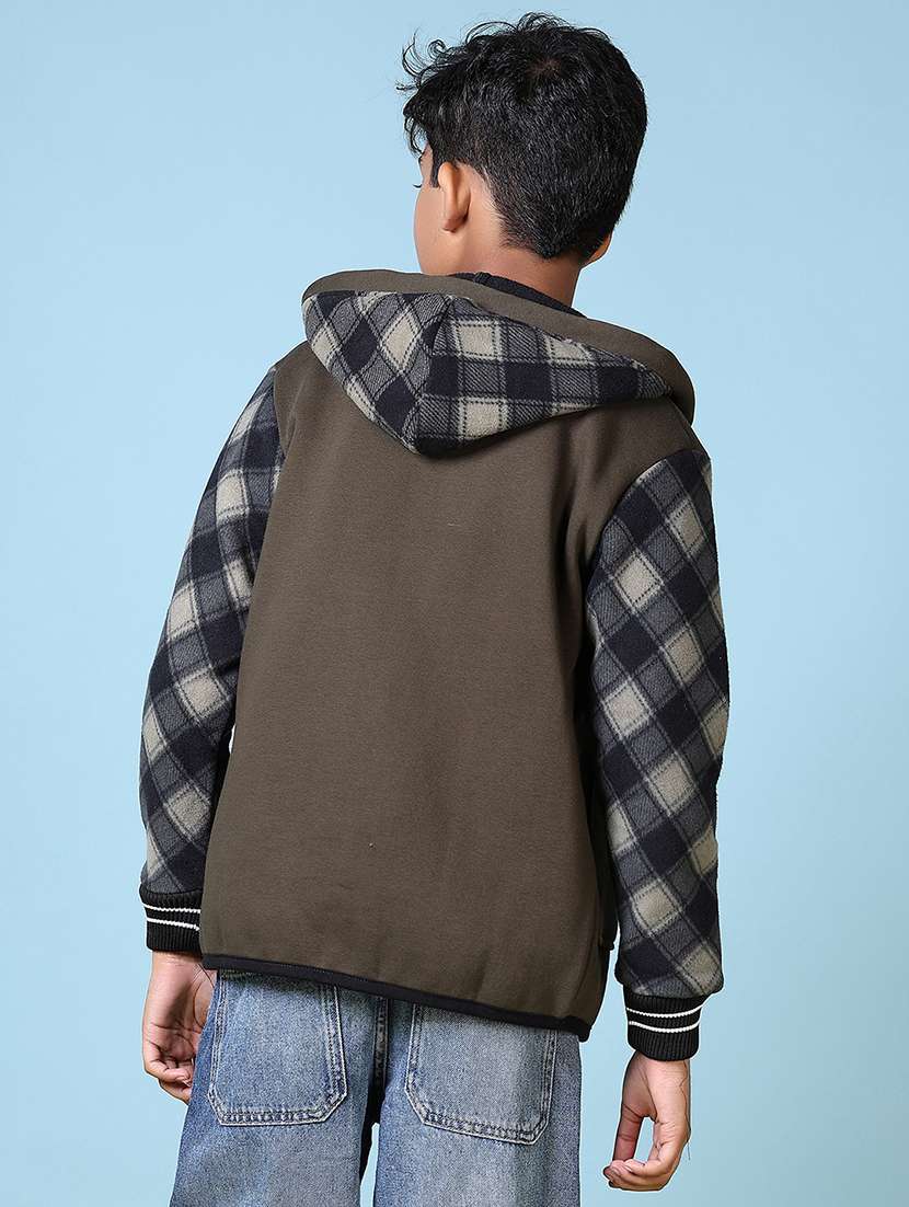 boys checks long sleeve regular jacket - 21593393 -  Standard Image - 3
