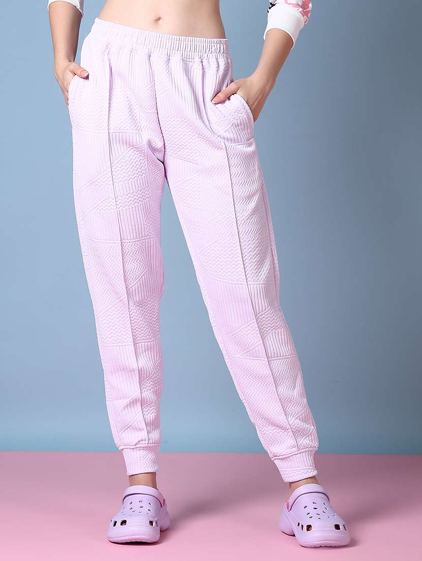 women solid mid rise jogger