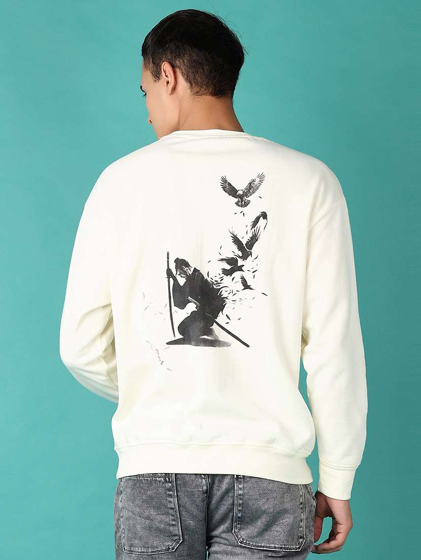 men long sleeves front & back print sweatshirt - 21593468 -  Standard Image - 3