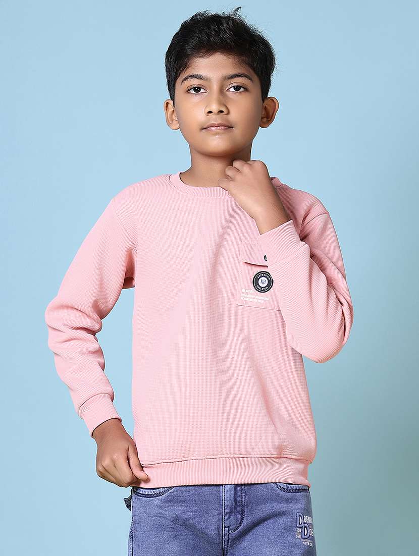 boys self design long sleeve sweatshirt
